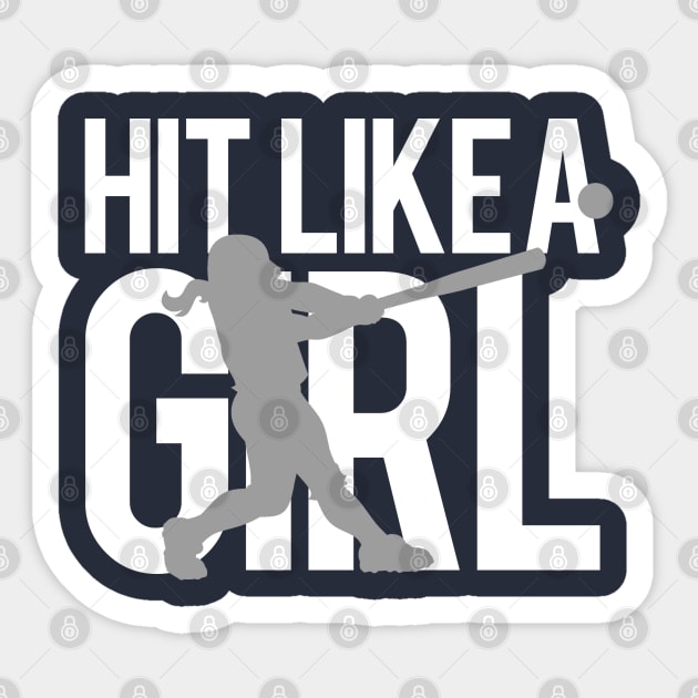 Hit Like a Girl Sticker by PopCultureShirts